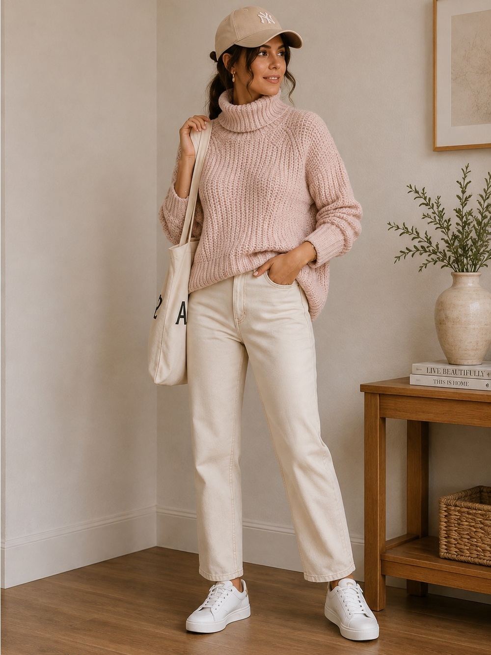 Banana Republic merino wool blend chunky turtleneck knit sweater